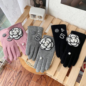 Winter Cashmere Gloves Kafuu Women's Finger Touch Screen Cycling Gloves