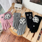 Winter Cashmere Gloves Kafuu Women's Finger Touch Screen Cycling Gloves