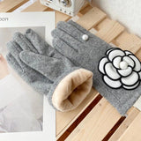 Winter Cashmere Gloves Kafuu Women's Finger Touch Screen Cycling Gloves