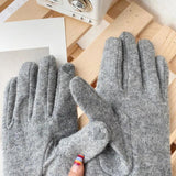 Winter Cashmere Gloves Kafuu Women's Finger Touch Screen Cycling Gloves
