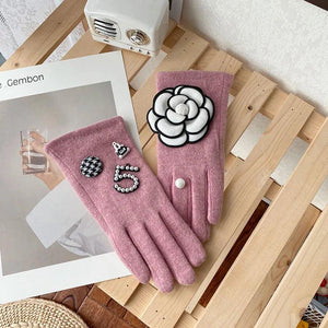 Winter Cashmere Gloves Kafuu Women's Finger Touch Screen Cycling Gloves