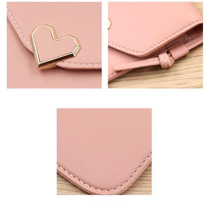 Heart-Shaped Decoration Touch Screen Phone Bag