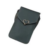 Heart-Shaped Decoration Touch Screen Phone Bag