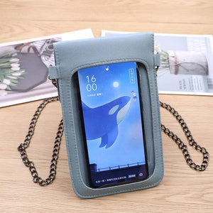 Chain Strap Messenger Touch Screen Mobile Phone Bag Women's Small Backpack