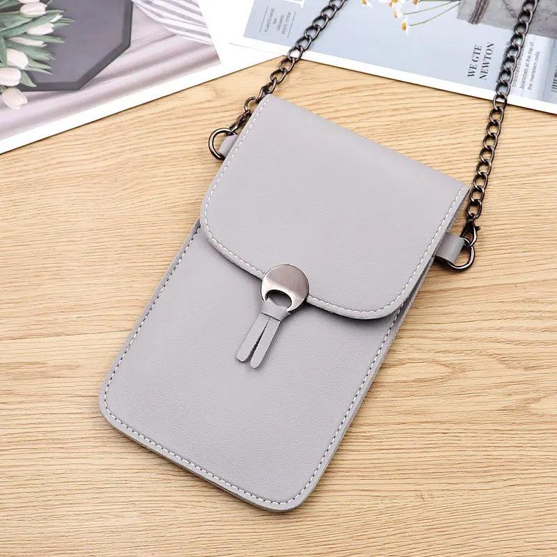 Chain Strap Messenger Touch Screen Mobile Phone Bag Women's Small Backpack