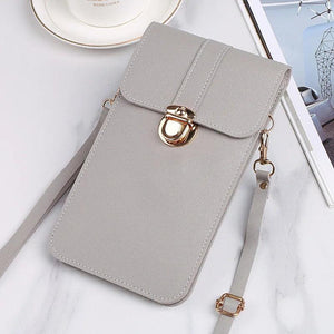 Double-Layer Shoulder Bag Touch Screen Messenger Women's Mobile Phone Bag