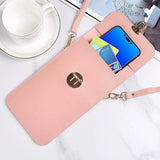 Double-Layer Shoulder Bag Touch Screen Messenger Women's Mobile Phone Bag