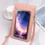 Double-Layer Shoulder Bag Touch Screen Messenger Women's Mobile Phone Bag