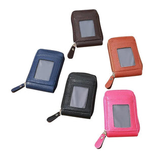 Women's Oil Leather Card Bag Short Card Holder