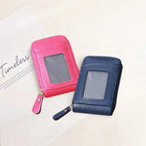 Women's Oil Leather Card Bag Short Card Holder