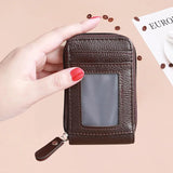 Women's Oil Leather Card Bag Short Card Holder
