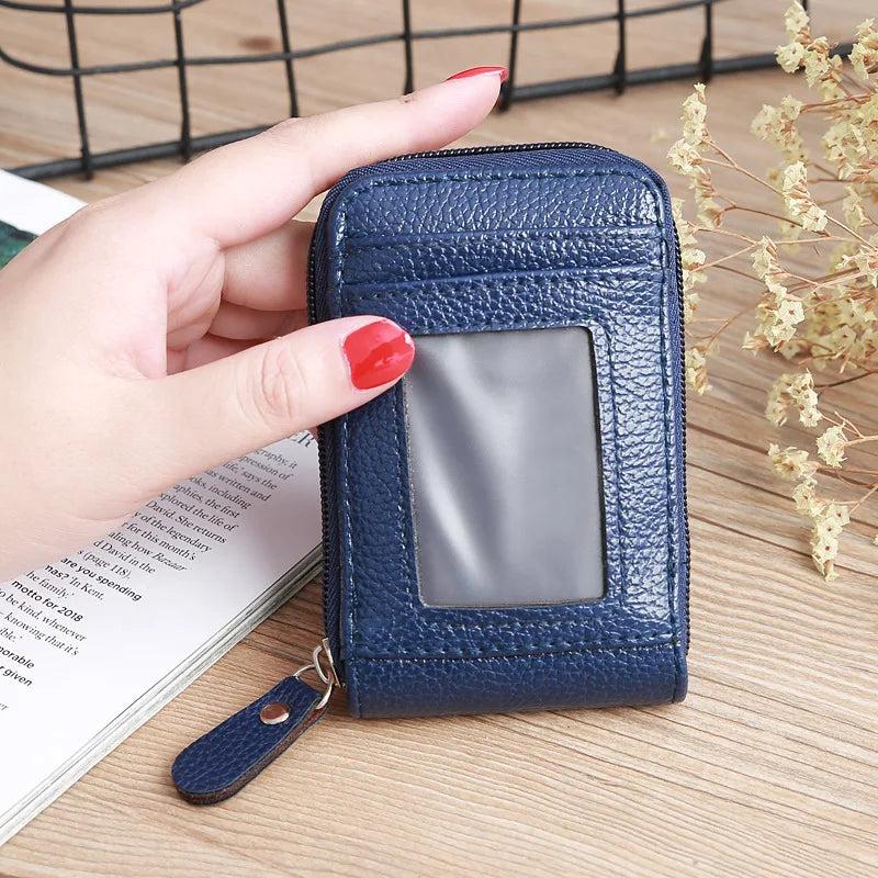 Women's Oil Leather Card Bag Short Card Holder