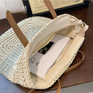 Summer Straw Shoulder Bag Rattan Beach Bags Large Capacity