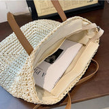 Summer Straw Shoulder Bag Rattan Beach Bags Large Capacity