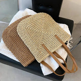 Summer Straw Shoulder Bag Rattan Beach Bags Large Capacity