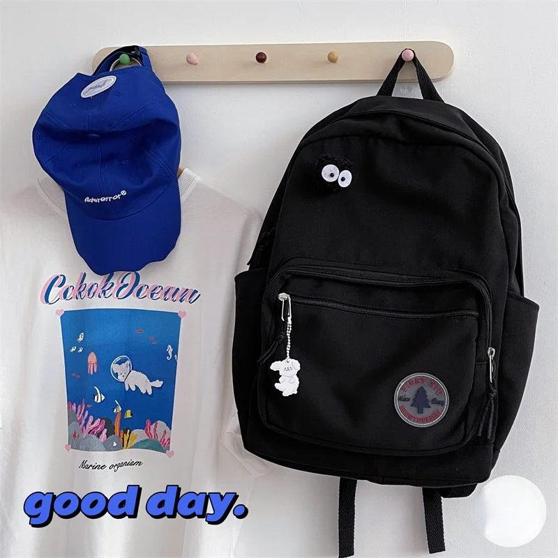 Canvas Women Backpack Shoulder Bag for Teenager Girls