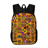 African Print Backpack Afro Bookbag Shoulder Bags School Bag