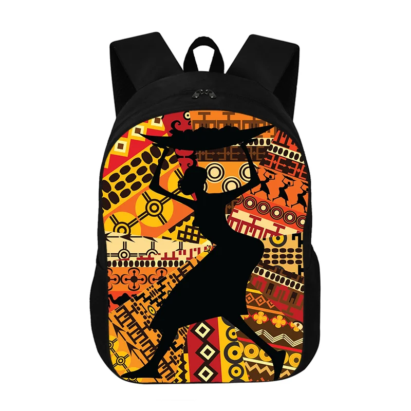 African Print Backpack Afro Bookbag Shoulder Bags School Bag