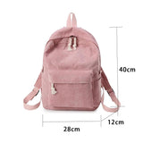 Harajuku Women Outdoor Travel Backpack Corduroy School Backpacks Teenage Girls S