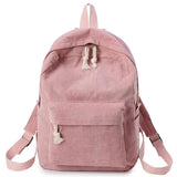 Harajuku Women Outdoor Travel Backpack Corduroy School Backpacks Teenage Girls S