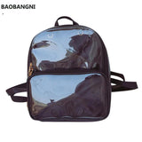 Clear Summer Women Backpack Transparent Student Bags