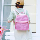 Clear Transparent Women Backpacks PVC Jelly Student Schoolbags