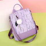 Flower Print Women Backpacks Casual School Bag Teens Girls