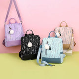 Flower Print Women Backpacks Casual School Bag Teens Girls
