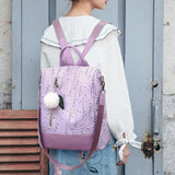 Flower Print Women Backpacks Casual School Bag Teens Girls