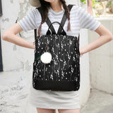 Flower Print Women Backpacks Casual School Bag Teens Girls