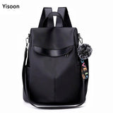 14 inch Laptop Backpack Women Travel Bag Solid School Detachable Shoulder Strap