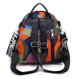 Multicolor Backpack Women Oxford Cloth Shoulder Bag School Bags