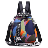 Multicolor Backpack Women Oxford Cloth Shoulder Bag School Bags