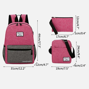 Anti-theft Travel Canvas Backpack Large Capacity Unisex Shoulder Bag