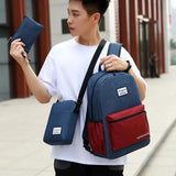 Anti-theft Travel Canvas Backpack Large Capacity Unisex Shoulder Bag