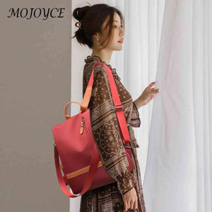 Women Nylon School Bag Multi-Layer Daypack Large Capacity Backpack