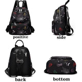Anti-theft Backpack Graffiti Print Waterproof Travel Backpack