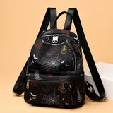 Anti-theft Backpack Graffiti Print Waterproof Travel Backpack