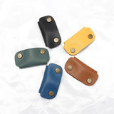 Data Cable Storage Bag Leather Buckle Headphone Cable Winder