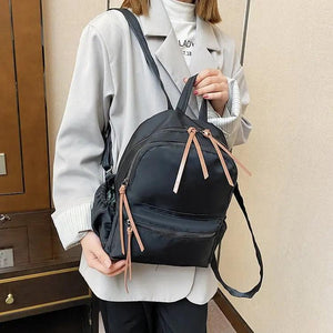 Small Nylon Backpack for Women Large Capacity Casual Travel Backpack