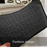 Crescent Saddle Bag Dermatoglyph Women Shoulder Bag