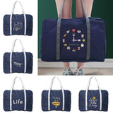 Food Print Gym Bag Large Capacity Shoulder Yoga Sport Tote Crossbody Handbag