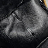 Vintage Soft PU Leather Backpack for Women Large Capacity School Backpack