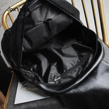 Vintage Soft PU Leather Backpack for Women Large Capacity School Backpack