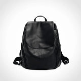 Vintage Soft PU Leather Backpack for Women Large Capacity School Backpack