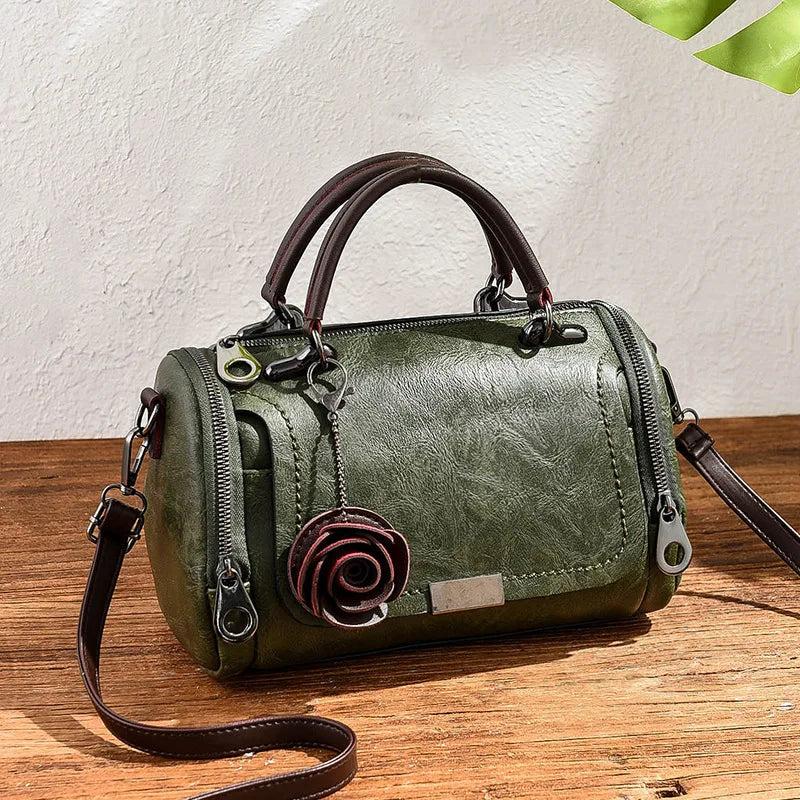 Women's Shoulder Bag with Flower Pendant Handbag Party Wallet
