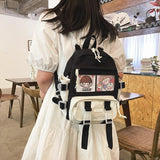 Canvas Women's Small Backpack Clip Bookbag