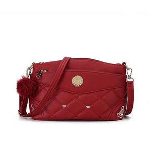 Women's Crossbody Bag Plaid Small Leather Shoulder Bag