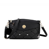 Women's Crossbody Bag Plaid Small Leather Shoulder Bag