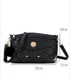 Women's Crossbody Bag Plaid Small Leather Shoulder Bag